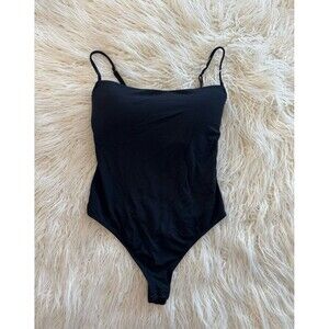 Skims Smooth Layers Scoop Neck Bodysuit Obsidian Size Small